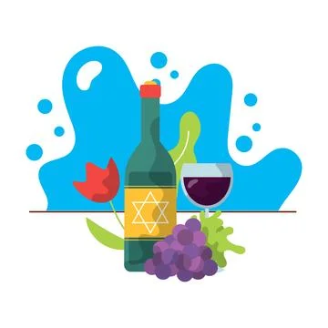 Happy Passover cartoon vector illustration Stock Illustration