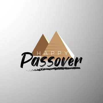 Happy Passover greetings. Logo text illustration design Stock Illustration