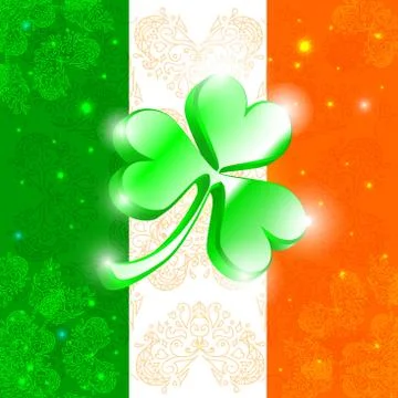 Happy patrick day flag Stock-Illustration