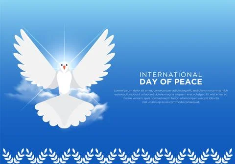 Happy Peace Day design background vector. International Day of Peace Design Stock Illustration