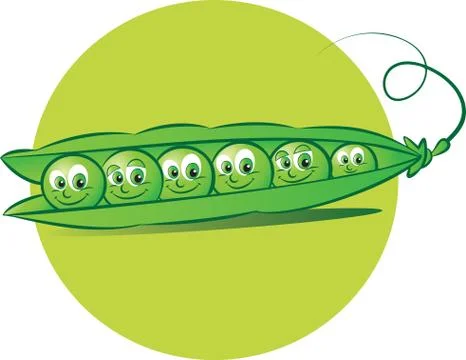 Happy peas 스톡 일러스트