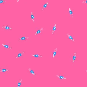 Happy pen character vector seamless pattern Stock Illustration