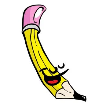 Happy pencil Stock Illustration