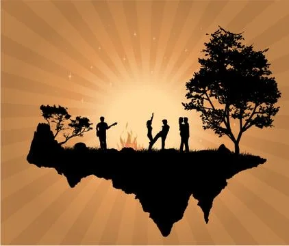 Happy people Stock Illustration