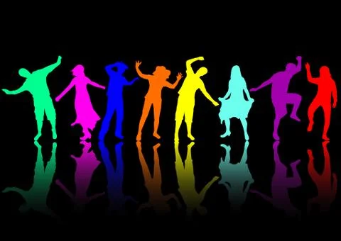 Happy people Stock Illustration