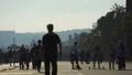 Happy people walking on embankment and enjoying weekend in Nice, France HD Footage