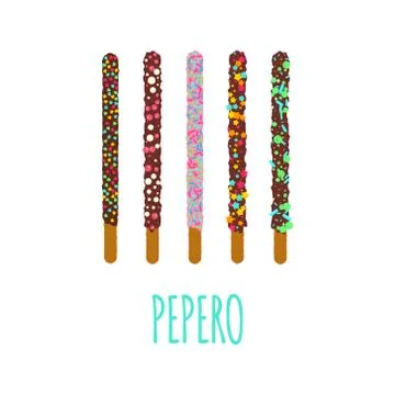 Happy Pepero Day poster Stock Illustration