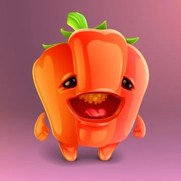 Happy pepper icon Stock Illustration