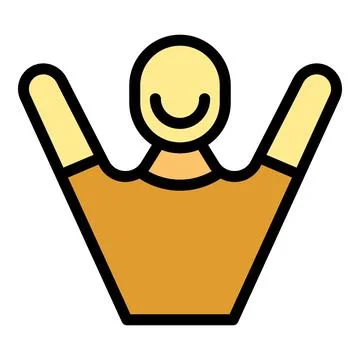Happy person icon vector flat Stock Illustration