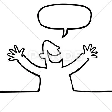 Happy person with open arms Stock Illustration