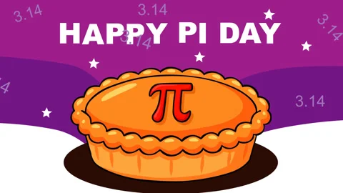 Happy Pi Day 3.14 Math Celebration with Pie Video stock 331691384