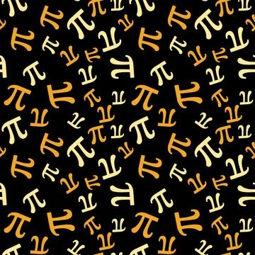 Happy Pi Day Math modern background. Vector Mathematics concept seamless pa.. Illustration