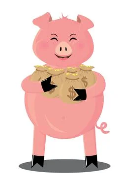 Happy piggy Stock Illustration