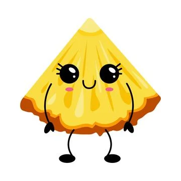 Happy pineapple character with expressive eyes and playful pose Stock-Illustration