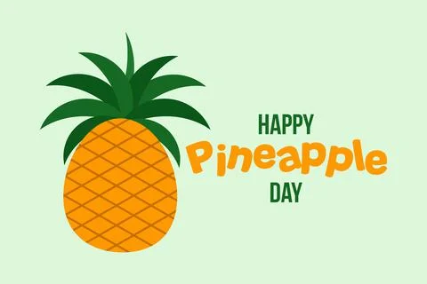 Happy Pineapple day - vector illustration.  Pineapple Symbol Illustrazione stock