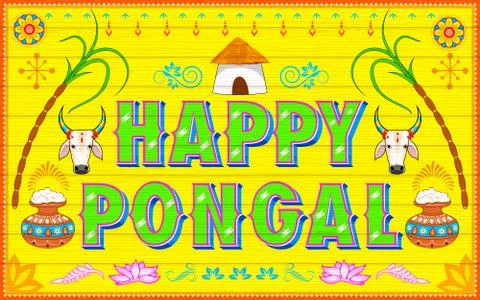 Happy Pongal Stock Illustration