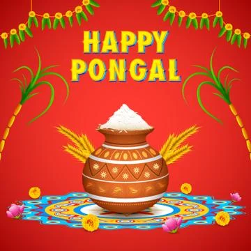 Happy Pongal Stock Illustration