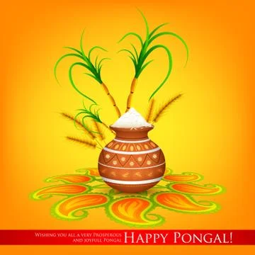 Happy Pongal Stock Illustration