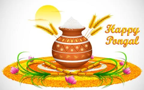 Happy Pongal Stock Illustration