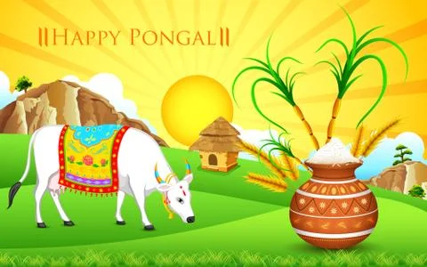 Happy Pongal Stock Illustration
