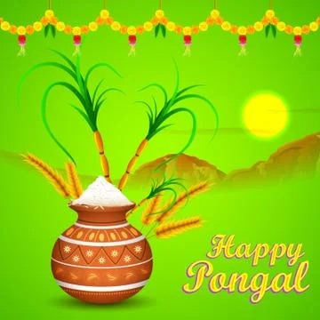 Happy Pongal Stock Illustration