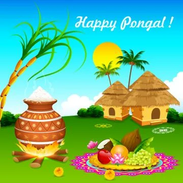 Happy Pongal Stock Illustration