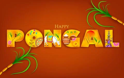 Happy Pongal Stock Illustration
