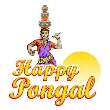 Happy Pongal Stock Illustration