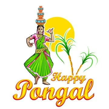 Happy Pongal Stock Illustration