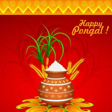 Happy Pongal Stock Illustration