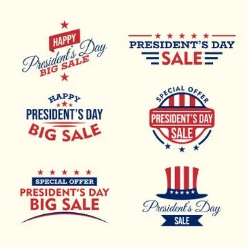 Happy Presidents day. Vector typography, text or logo design. Usable for sale Stock Illustration