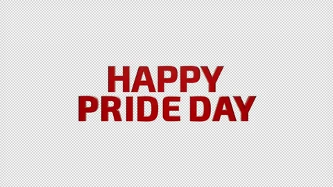 Happy Pride Day Loop Alpha Stock Footage 343092675