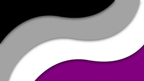 Happy Pride Month Asexual Pride Flag Wave Background Illustrazione stock