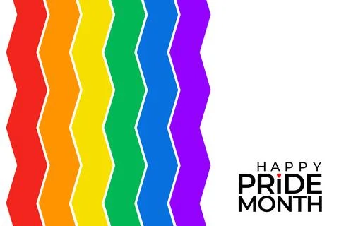 Happy Pride month background vector. LGBTQ community symbol with rainbow, p.. Illustration