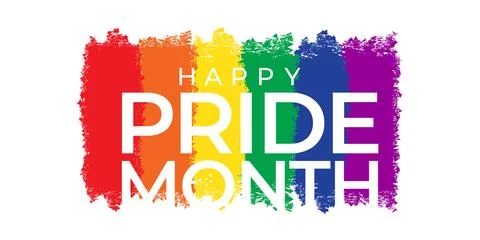 Happy Pride month background vector. LGBTQ community symbol with rainbow, p.. 스톡 일러스트