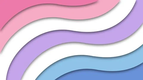 Happy Pride Month Bigender Pride Flag Wave Background Stock Illustration
