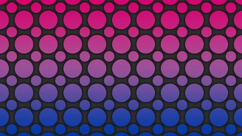 Happy Pride Month Bisexual Pride Flag Bubble Background Illustrazione stock