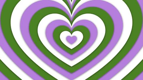 Happy Pride Month Gender Queer Pride Flag Heart Tunnel Background Stock-Illustration
