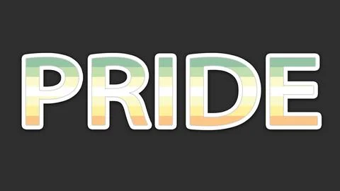 Happy Pride Month Genderflor Pride Flag Word Background Illustrazione stock