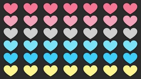 Happy Pride Month Genderflux Pride Flag Heart Line Background Stock Illustration