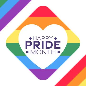 Happy Pride Month, June. Vector illustration. Holiday poster. Stockillustratie