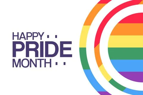 Happy Pride Month, June. Vector illustration. Holiday poster. Stock Illustration