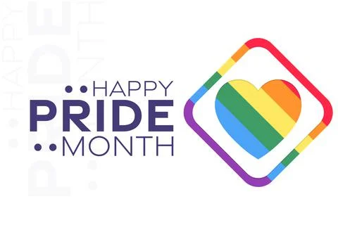 Happy Pride Month, June. Vector illustration. Holiday poster. 스톡 일러스트