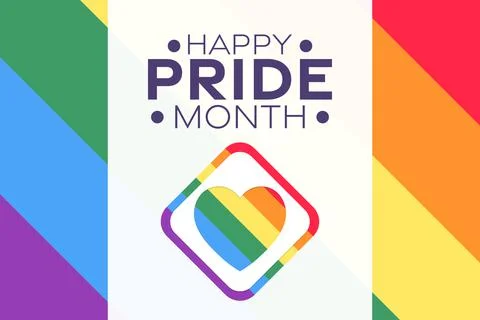 Happy Pride Month, June. Vector illustration. Holiday poster. 库存插图