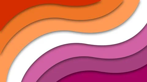 Happy Pride Month Lesbian Pride Flag Wave Background Stock Illustration