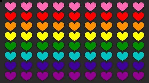 Happy Pride Month LGBT Gilbert Rainbow Pride Flag Heart Line Background Illustrazione stock