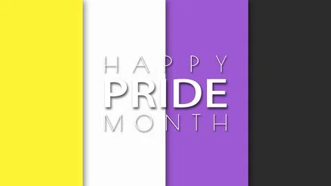 Happy Pride Month Non-binary Pride Flag Wall Background Illustrazione stock