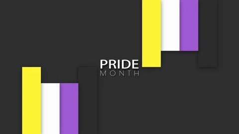 Happy Pride Month Non-binary Pride Flag Column Background Stock Illustration