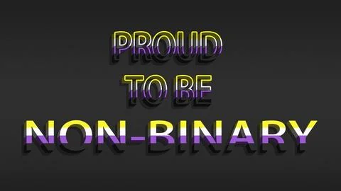 Happy Pride Month Nonbinary Pride Flag Horizontal Background Stock Illustration