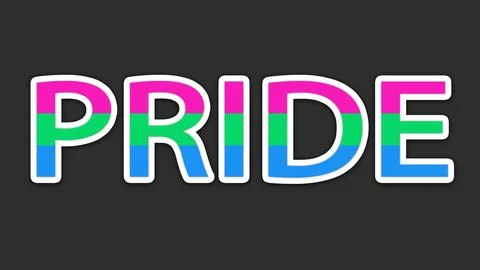 Happy Pride Month Polysexual Pride Flag Word Background Stock Illustration